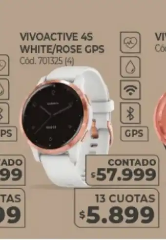 Naldo Lombardi Vivoactive 4s White/Rose GPS oferta