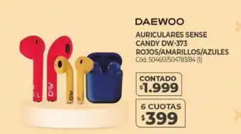 Naldo Lombardi Daewoo Auriculares Sense Candy DW-373 Rojos/Amarillos/Azules oferta