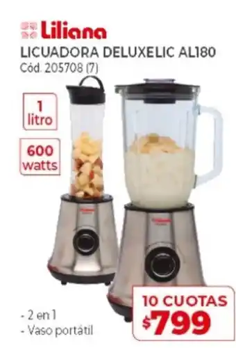 Naldo Lombardi Liliana Licuadora Deluxelic Al180 oferta