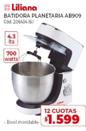 Naldo Lombardi Liliana Batidora Planetaria AB909 oferta