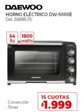 Naldo Lombardi Daewoo Horno Eléctrico DW-5000E oferta