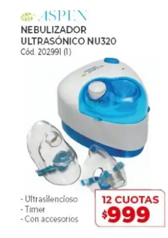 Naldo Lombardi Aspen Nebulizador Ultrasónico NU320 oferta