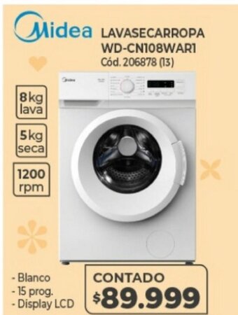 Naldo Lombardi Midea Lavasecarropa WD-CN108War1 oferta