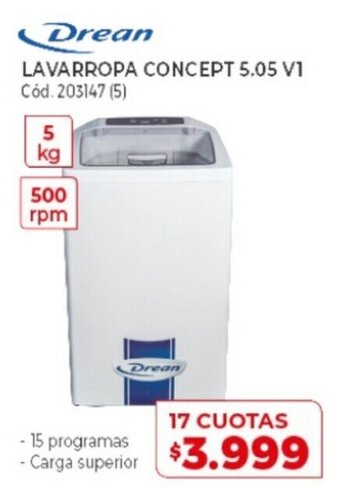 Naldo Lombardi Drean Lavarropa Concept 5.05 V1 oferta