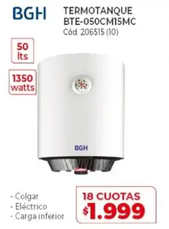 Naldo Lombardi BGH Termotanque BTE-050CM15MC oferta