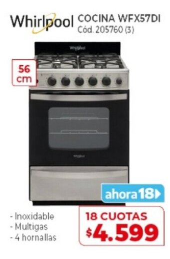 Naldo Lombardi Whirlpool Cocina WFX57DI oferta
