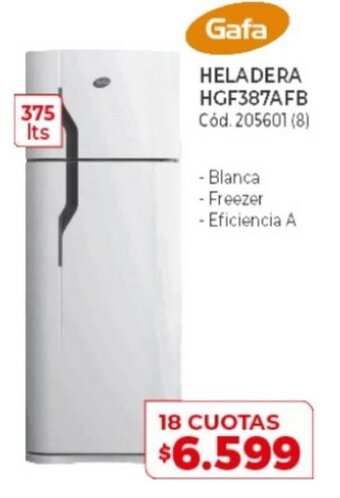 Naldo Lombardi Gafa Heladera HGF387AFB oferta