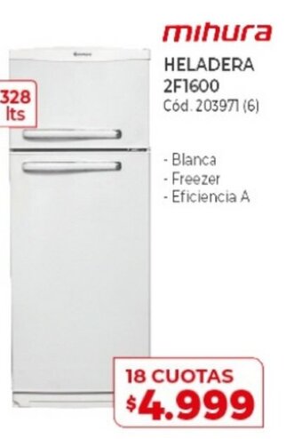 Naldo Lombardi mihura Heladera 2F1600 oferta