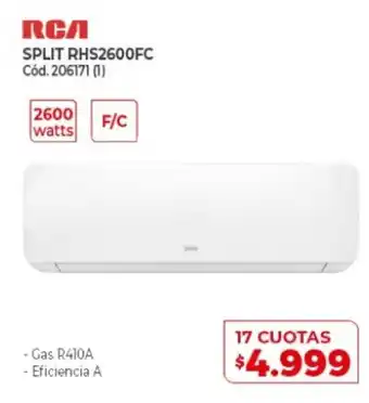Naldo Lombardi RCA split RHS2600FC oferta