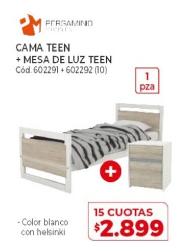 Naldo Lombardi Cama Teen+Mesa De Luz Teen oferta