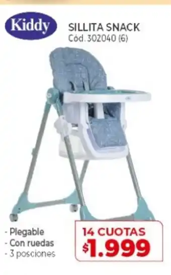 Naldo Lombardi Kiddy Sillita Snack oferta