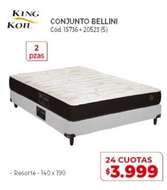 Naldo Lombardi King koil Conjunto Bellini oferta