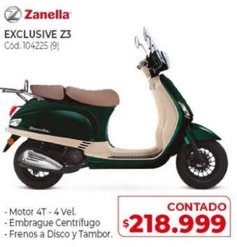 Naldo Lombardi Zanella Exclusive Z3 oferta