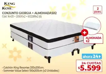 Naldo Lombardi King Koil Conjunto Giorgia+Almohadasx2 oferta
