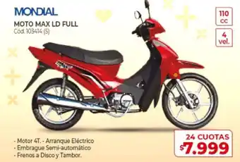 Naldo Lombardi Mondial Moto Max LD Full oferta