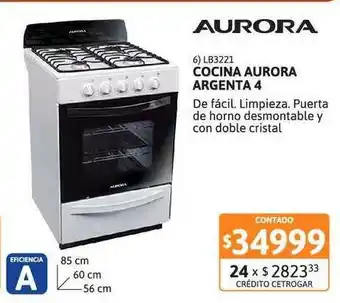 Cetrogar Cocina Aurora Argenta 4 oferta
