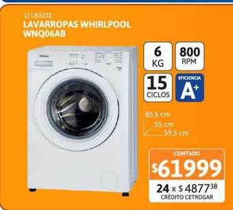 Cetrogar Lavarropas Whirlpool Wnq06ab oferta