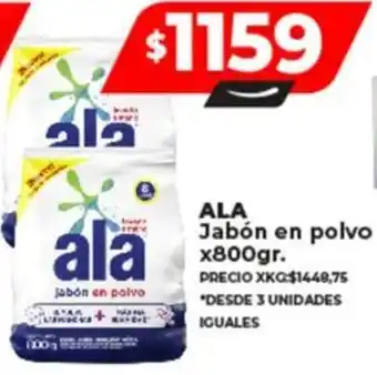 Supermayorista Vital ALA Jabón en polvo x 800gr oferta