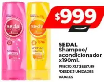 Supermayorista Vital SEDAL Shampoo/ acondicionador x 190ml oferta