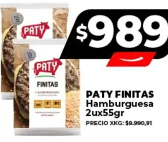 Supermayorista Vital PATY FINITAS Hamburguesa 2u x 55gr oferta