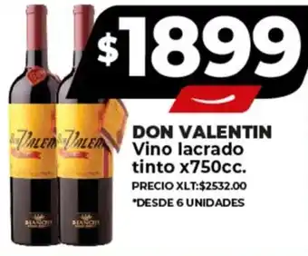 Supermayorista Vital DON VALENTIN VALER VALER Vino lacrado tinto x 750cc oferta