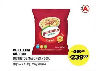 Atomo Conviene Capelletin Glácomo Distintos Sabores x 500g oferta