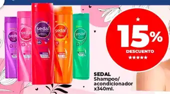 Supermayorista Vital SEDAL Shampoo/ acondicionador x 340ml oferta