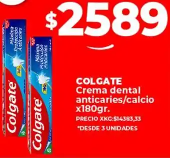 Supermayorista Vital COLGATE Crema dental anticaries/calcio x 180gr oferta