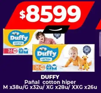 Supermayorista Vital DUFFY Pañal cotton hiper M x38u/G x32u/ XG x28u/ XXG x26u oferta