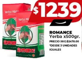 Supermayorista Vital ROMANCE Yerba x 500gr oferta