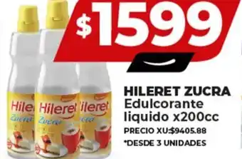 Supermayorista Vital HILERET ZUCRA Edulcorante liquido x 200cc oferta