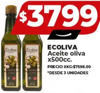 Supermayorista Vital ECOLIVA Aceite oliva x 500cc oferta