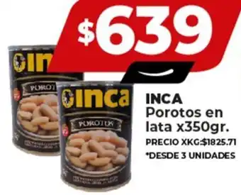 Supermayorista Vital INCA Porotos en lata x 350gr oferta