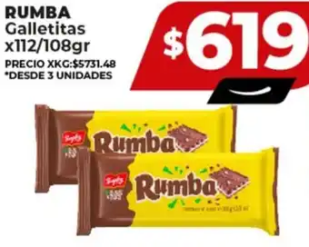 Supermayorista Vital RUMBA Galletitas x112/108gr oferta