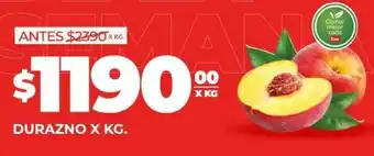 Supermercados DIA DURAZNO X KG oferta