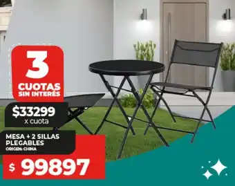 Supermayorista Vital MESA +2 SILLAS PLEGABLES oferta