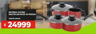Supermayorista Vital BATERIA COCINA MULTIFLON ROJO X4 PIEZAS oferta