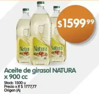 Supermercados Buenos Días Aceite de girasol NATURA x 900cc oferta