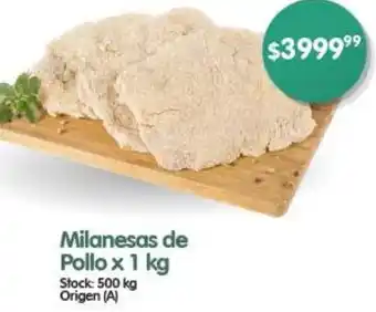 Supermercados Buenos Días Milanesas de Pollo x 1kg oferta