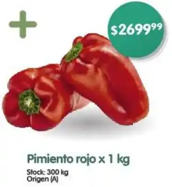 Supermercados Buenos Días Pimiento rojo x 1kg oferta