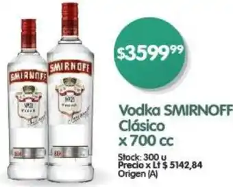 Supermercados Buenos Días Vodka SMIRNOFF Clásico x 700cc oferta