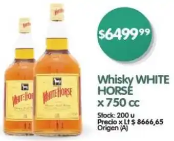 Supermercados Buenos Días Whisky WHITE HORSE x 750cc oferta