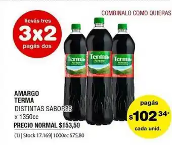 Atomo Conviene Amargo Terma Distintas Sabores x 1350cc oferta