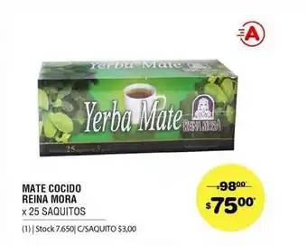 Atomo Conviene Mate Cocido Reina Mora X 25 Saquitos oferta