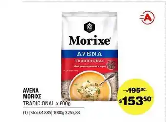 Atomo Conviene Avena Morixe Tradicional x 600g oferta