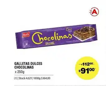 Atomo Conviene Galletas Dulces Chocolinas x 250g oferta
