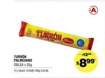 Atomo Conviene Turrón Palmesano Oblea x 25g oferta