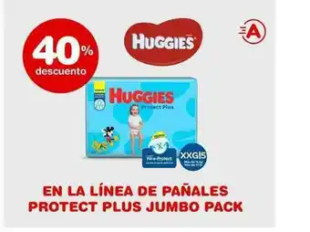 Atomo Conviene Huggies En La Línea De Pañales Protect Plus Jumbo Pack 40% De Descuento oferta