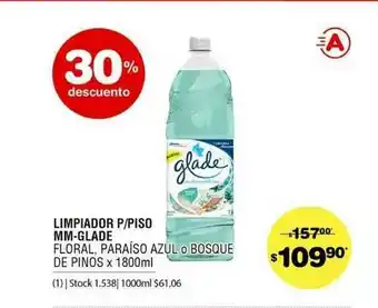 Atomo Conviene Limpiador P Piso Mm-glade x 1800ml oferta
