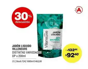 Atomo Conviene Jabón Liquido Villeneuve DP x 200ml oferta